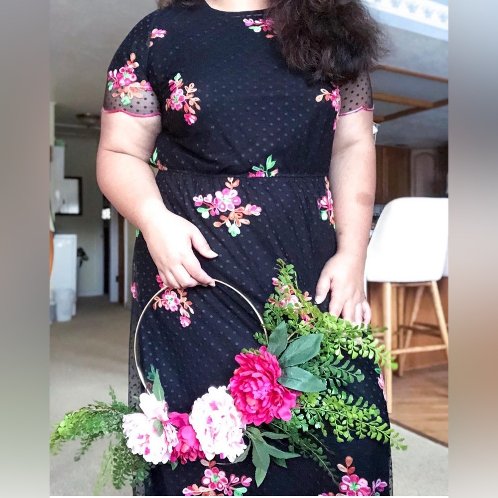 LuLaRoe Deanne II Lace Overlay Dress